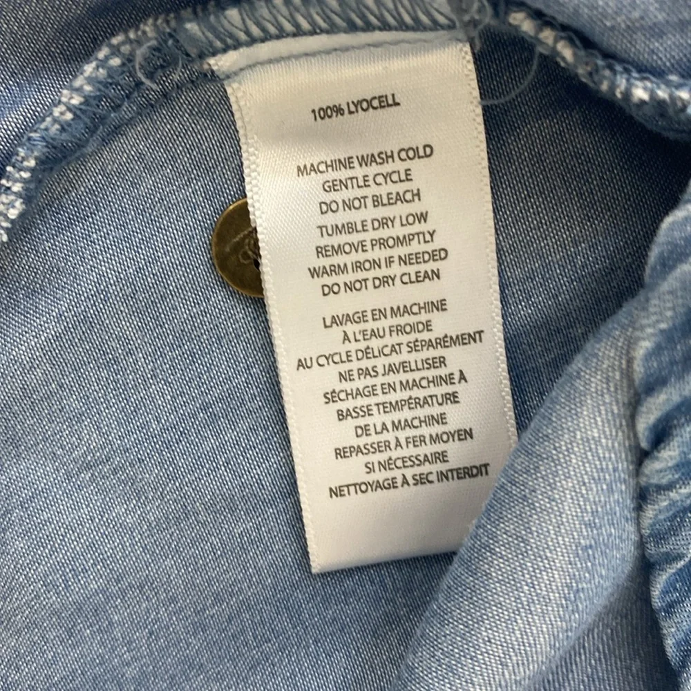 Beachlunchlounge Lyocell Button Down Top Large - Picture 7 of 9